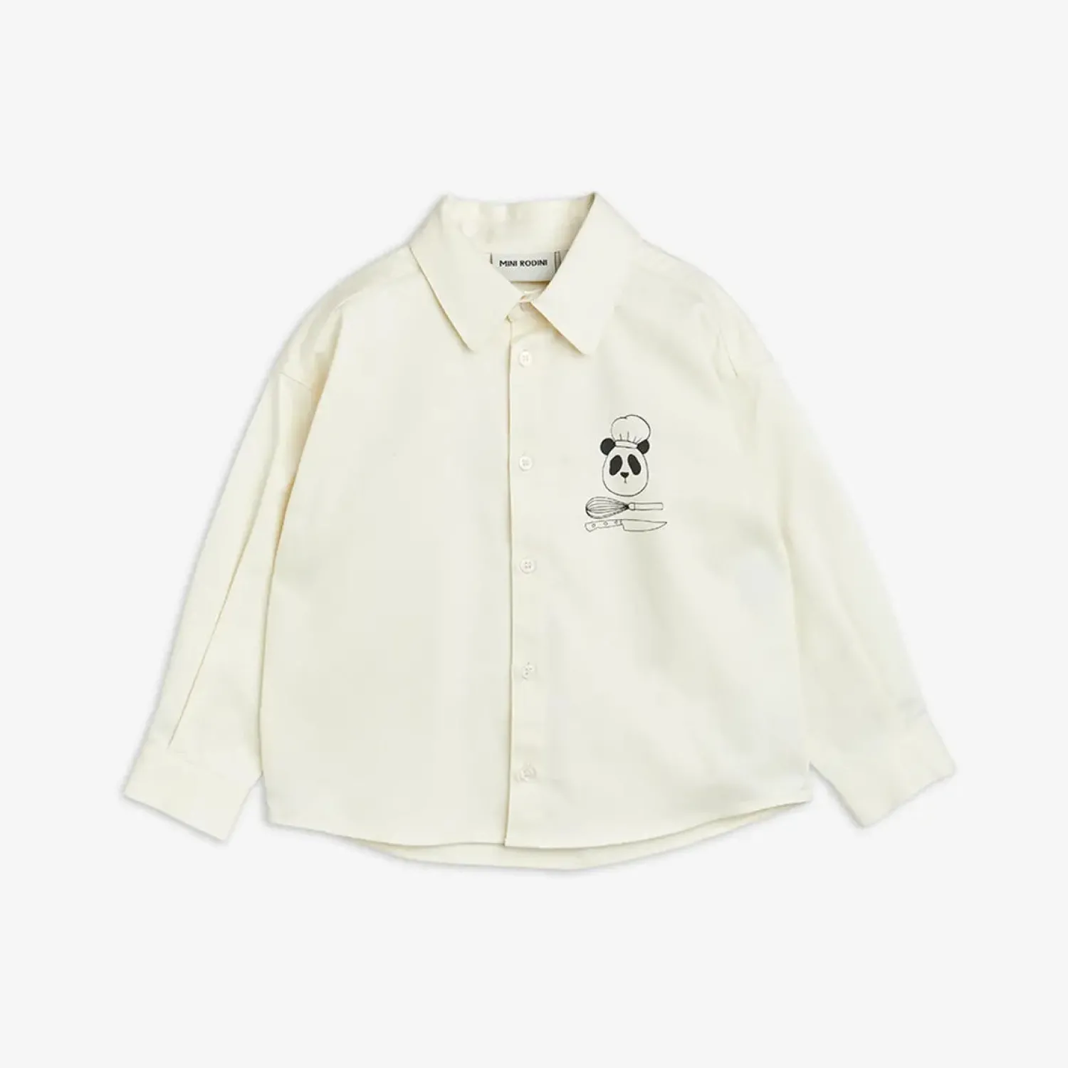 Mini Rodini Shirts> Chef Panda Woven Shirt