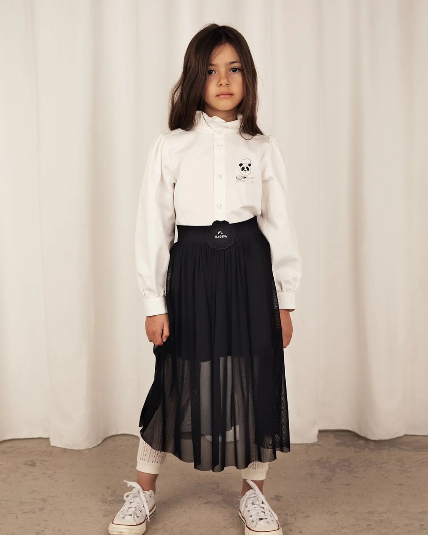 Mini Rodini Face Masks> Chef Panda Woven Blouse