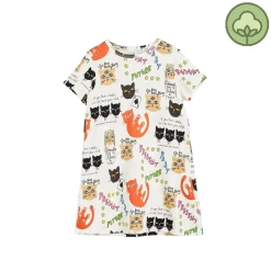 Mini Rodini Overalls & Jumpsuits> Clairvoyant Cats Dress