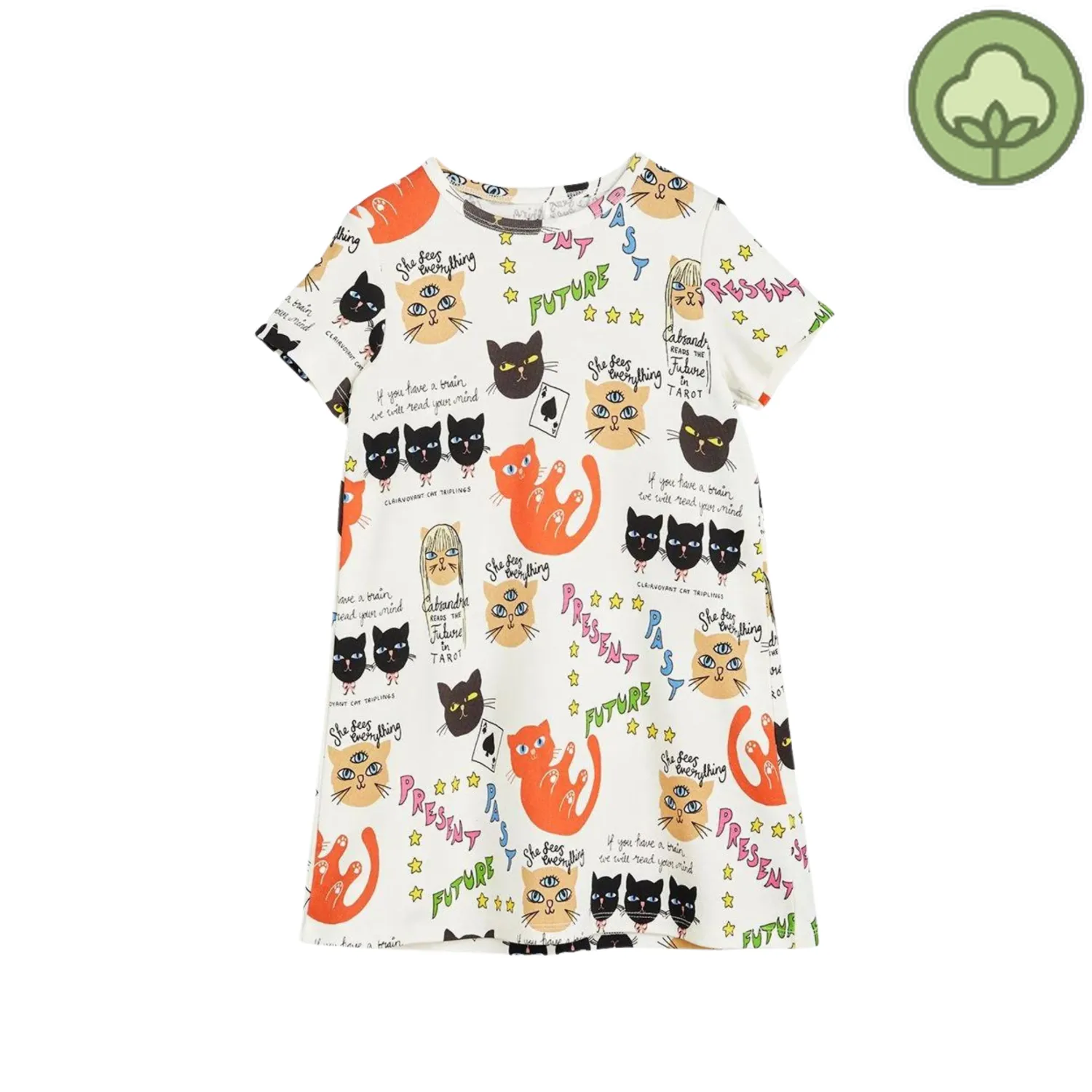 Mini Rodini Overalls & Jumpsuits> Clairvoyant Cats Dress