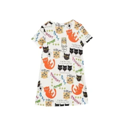 Mini Rodini Overalls & Jumpsuits> Clairvoyant Cats Dress
