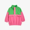 Mini Rodini Face Masks> Fleecce Panel Zip Pullover