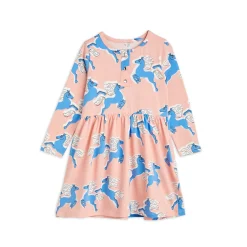 Mini Rodini Overalls & Jumpsuits> Horse Long Sleeve Dress