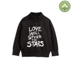 Mini Rodini Hoodies> Love Knitted Sweater Black * Final Sale