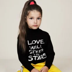 Mini Rodini Hoodies> Love Knitted Sweater Black * Final Sale