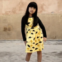 Mini Rodini Overalls & Jumpsuits> Mouse Long Sleeve Dress