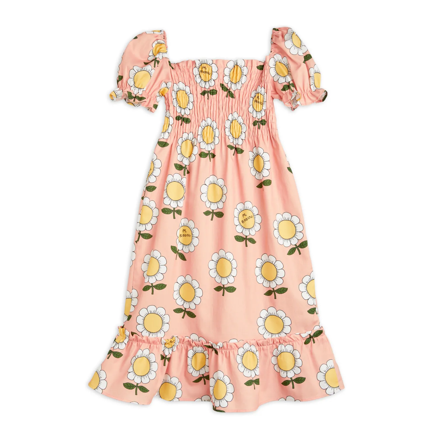Mini Rodini Overalls & Jumpsuits> Mr Flower Woven Short Sleeve Dress