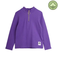 Mini Rodini Long Sleeve T Shirts> Rib Long Sleeve Zip Tee
