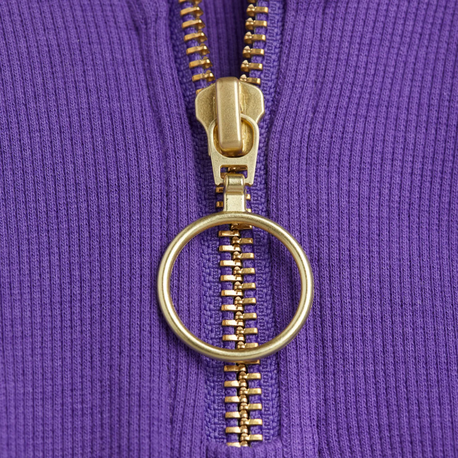 Mini Rodini Long Sleeve T Shirts> Rib Long Sleeve Zip Tee