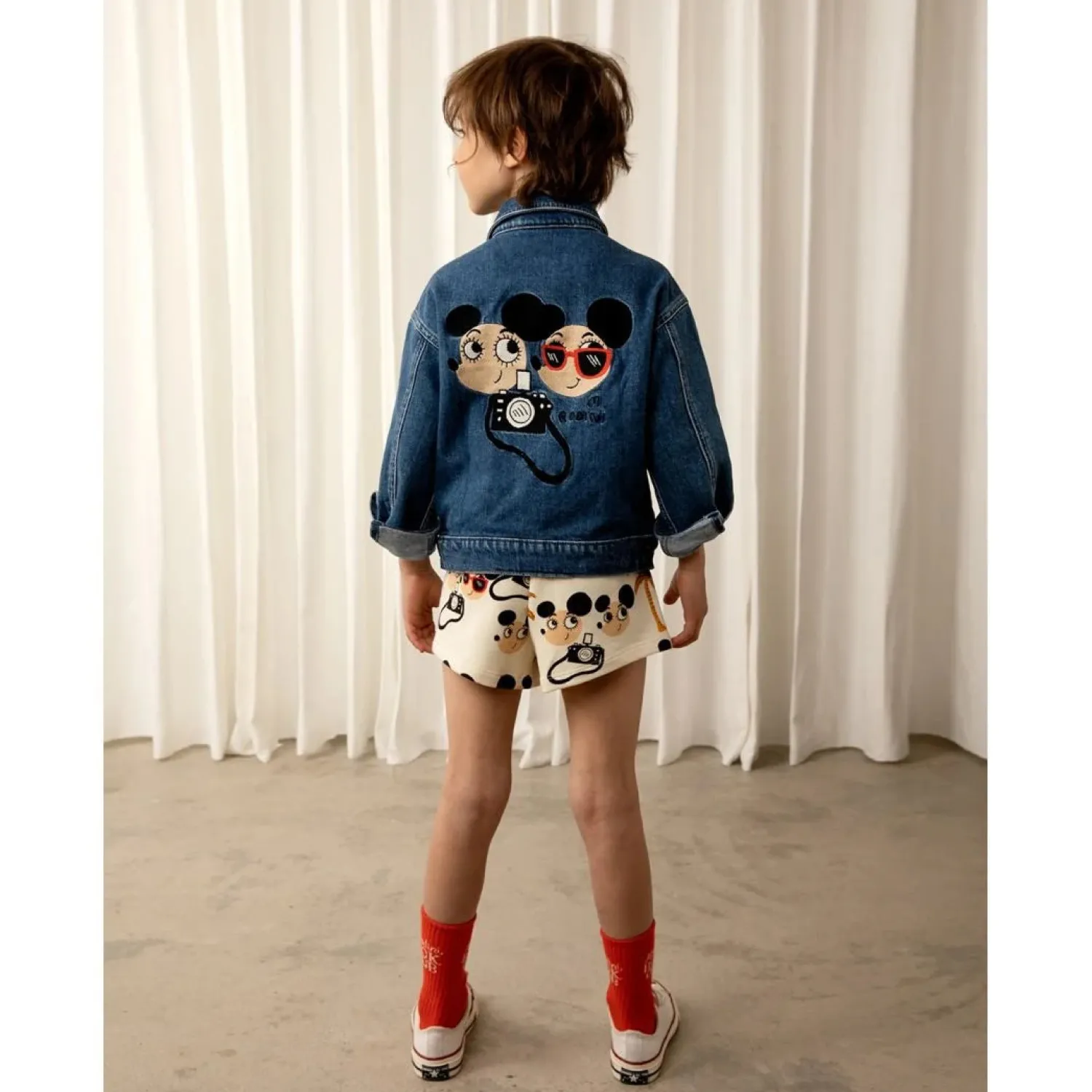 Mini Rodini Jackets> Ritzratz Embroidered Denim Jacket