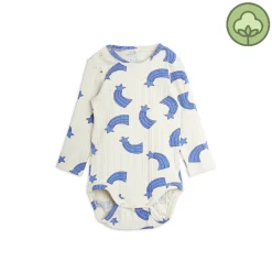 Mini Rodini Onesies> Shooting Star Ribbed Body