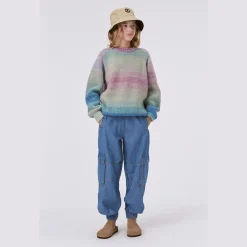 Molo Kids Face Masks>Molo Bosse Space Dye Wool Knit Jumper Pastel Melange