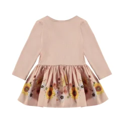 Molo Kids Overalls & Jumpsuits>Molo Cissa Retro Stripeshort Sleeve Poplin Skirt Floral Dress