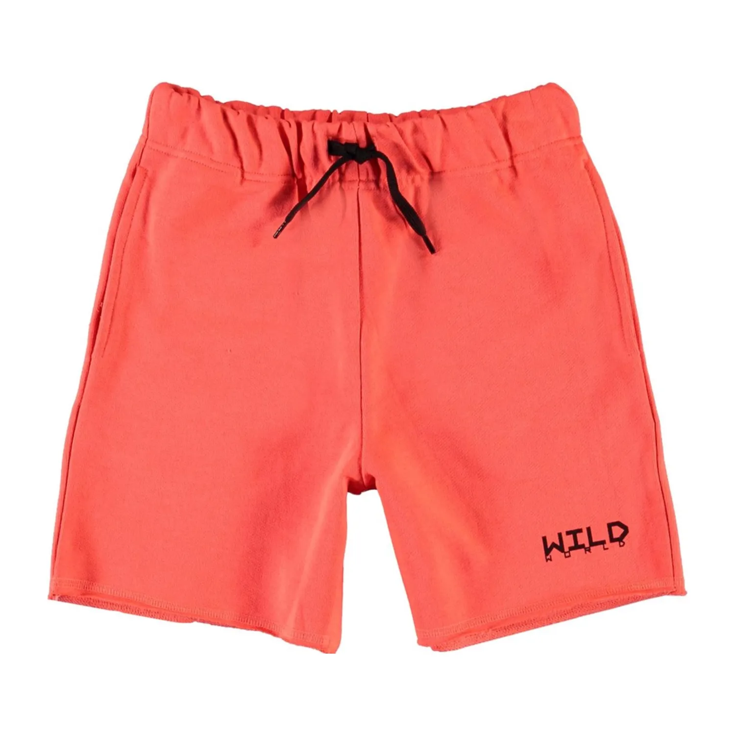 Molo Kids Shorts> Adian Neon Coral Cotton Shorts