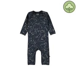 Molo Kids Rompers> Faso Star Maps Organic Baby Bodysuit