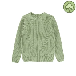 Molo Kids Face Masks> Gillis Vintage Green Organic Knit Sweater