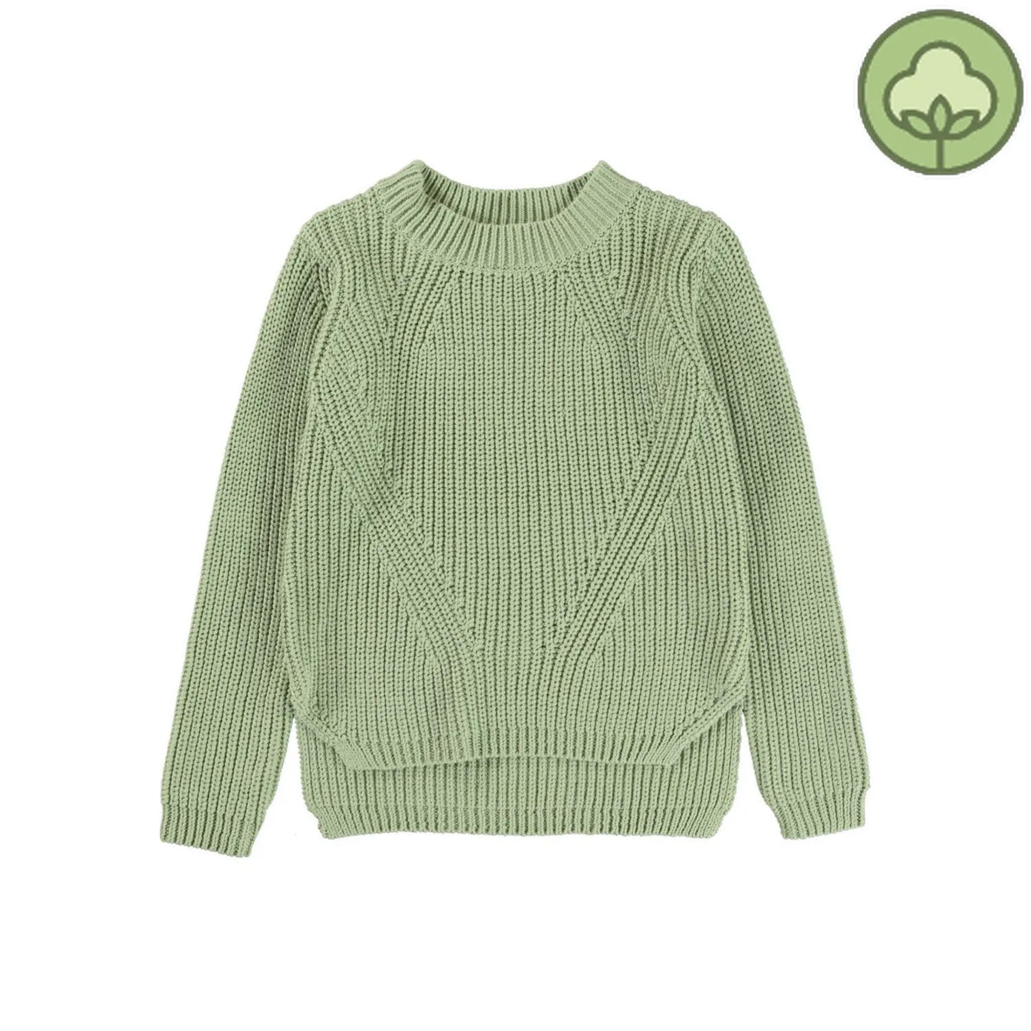 Molo Kids Face Masks> Gillis Vintage Green Organic Knit Sweater