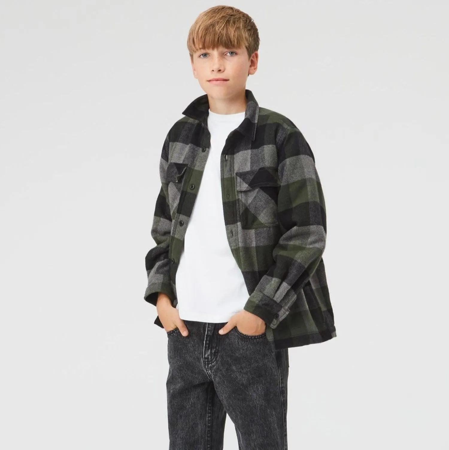 Molo Kids Jackets> Hayes Plaid Jacket