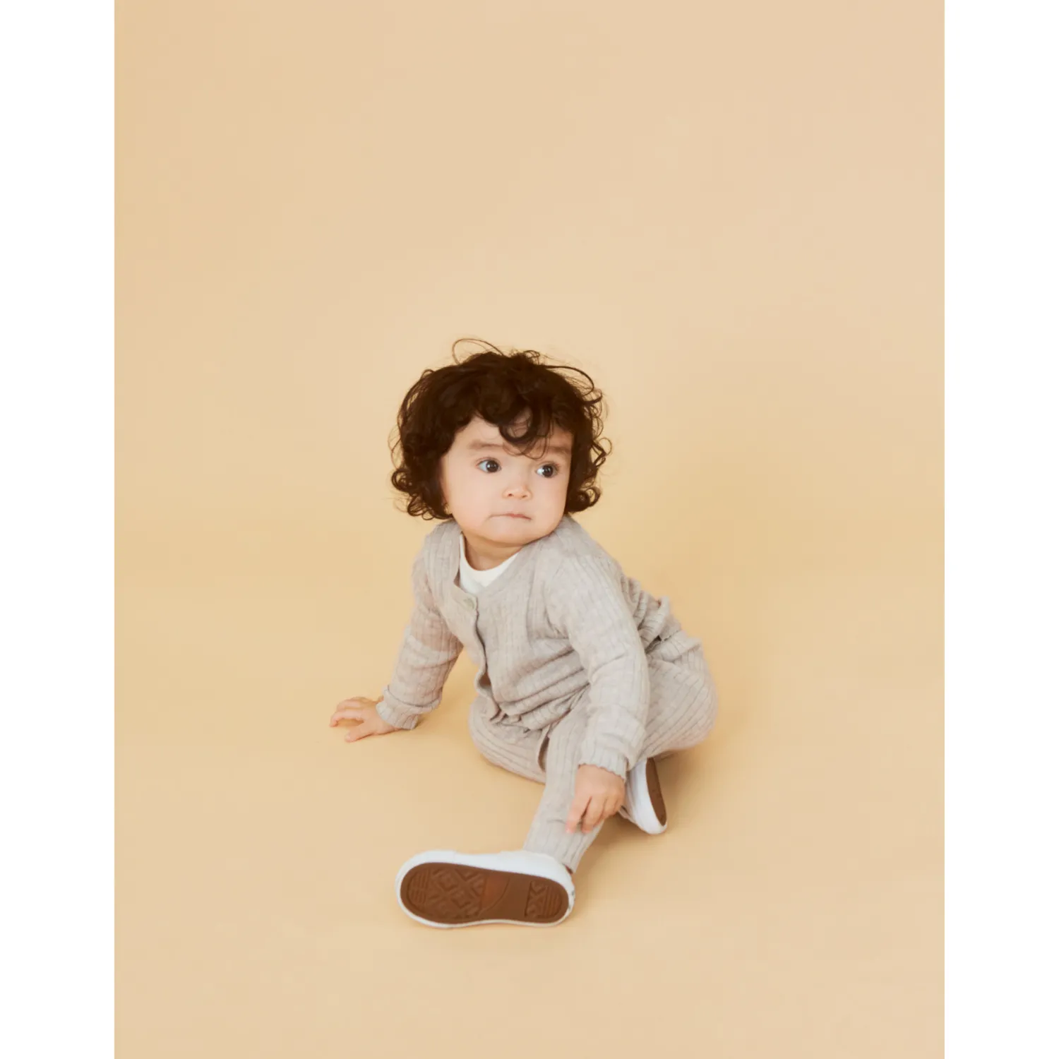 Molo Kids Cardigans> Light Grey Melange Georgette Cardigan