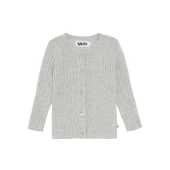 Molo Kids Cardigans> Light Grey Melange Georgette Cardigan
