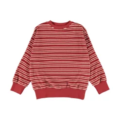 Molo Kids Hoodies> Mattis Rose Straw Stripe Sweatshirt