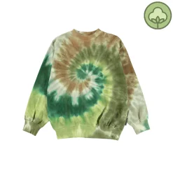 Molo Kids Sweatshirts> Monti Green Swirl Sweatshirt