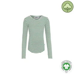 Molo Kids Blouses> Rochelle Jungle Ivory Stripe Long Sleeve T Shirt