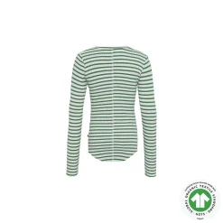 Molo Kids Blouses> Rochelle Jungle Ivory Stripe Long Sleeve T Shirt