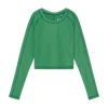 Molo Kids Face Masks>Molo Oona Woodland Green Long Sleeve Sports Top