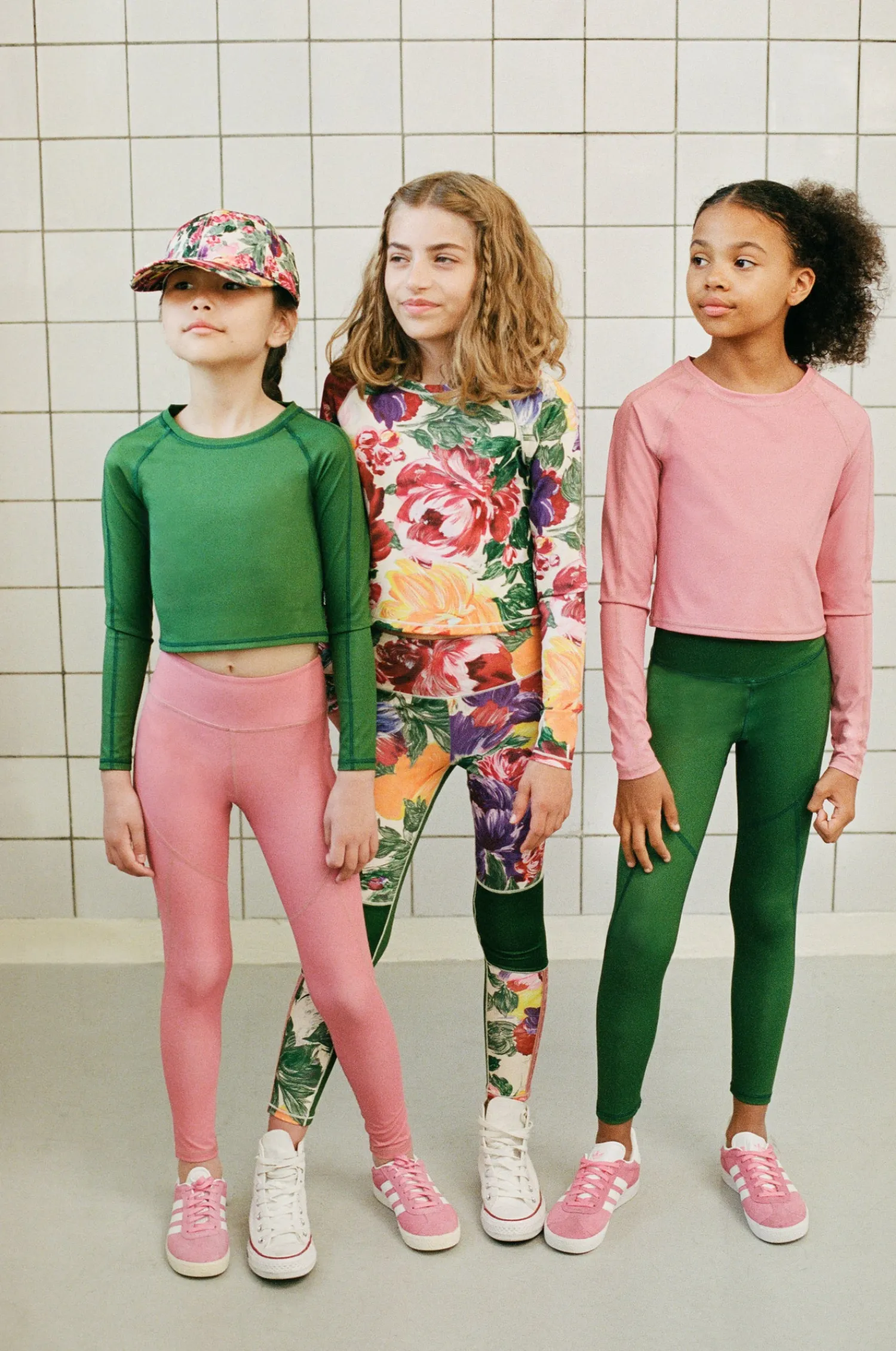 Molo Kids Face Masks>Molo Oona Woodland Green Long Sleeve Sports Top