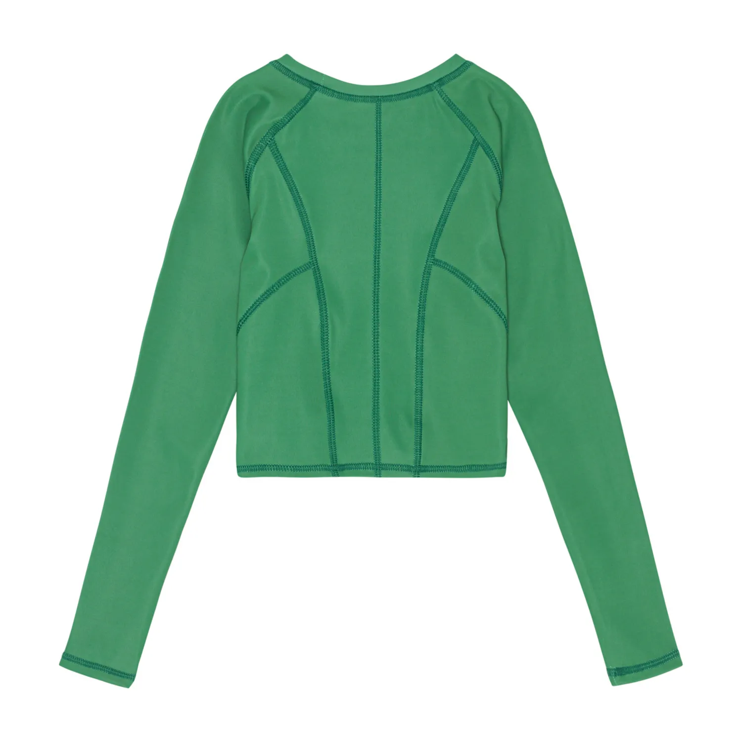 Molo Kids Face Masks>Molo Oona Woodland Green Long Sleeve Sports Top