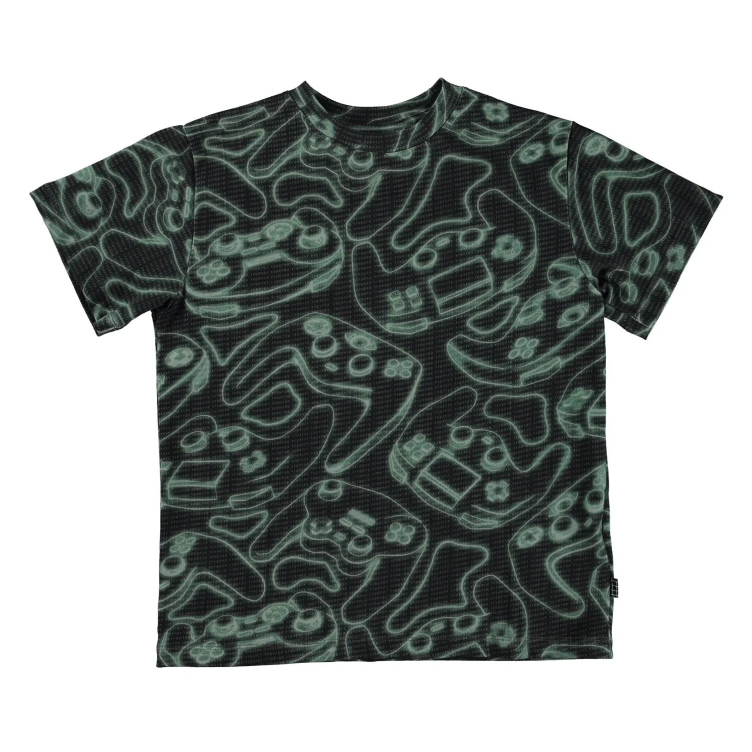 Molo Kids T Shirts>Molo Riley Glowing Consoles Glow In The Dark T-Shirt