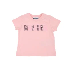 Moschino T Shirts> Baby Logo Print Bear T Shirt Pink