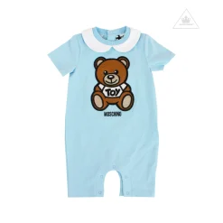 Moschino Rompers> Baby Short Sleeve Romper With Collar Bear Gift Box