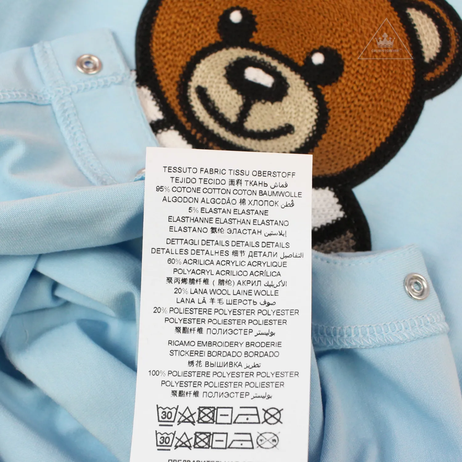 Moschino Rompers> Baby Short Sleeve Romper With Collar Bear Gift Box