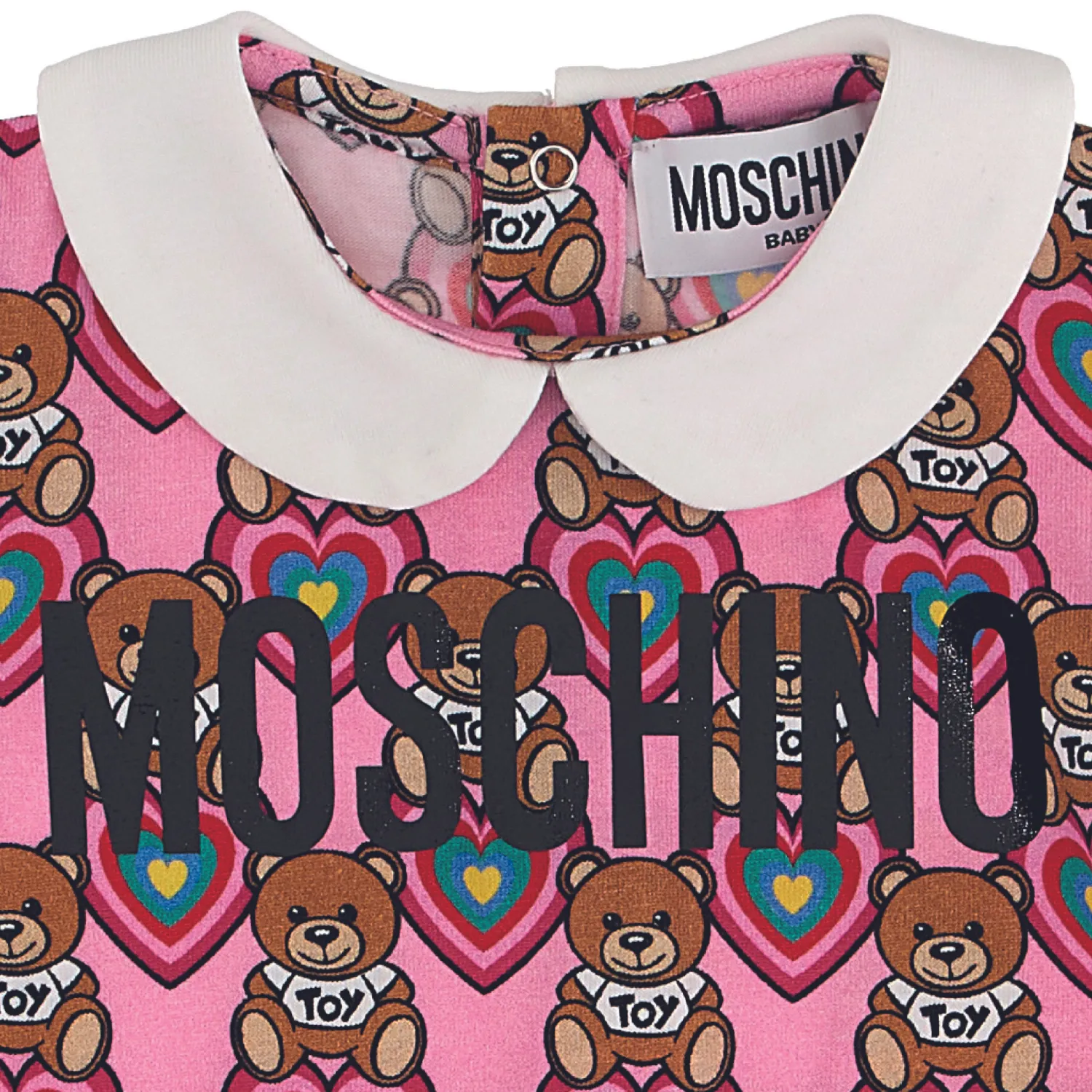 Moschino Onesies> Baby Sweet Heart Printed Bodysuit
