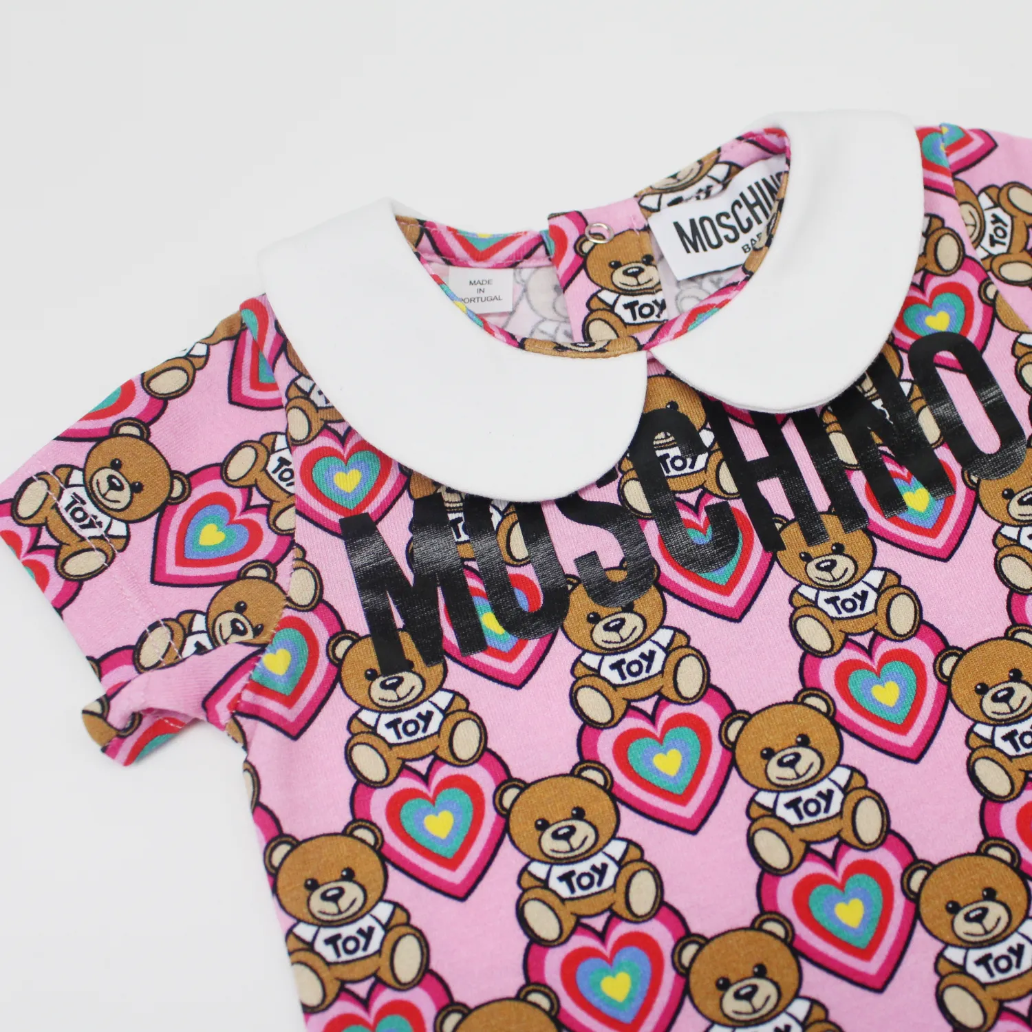 Moschino Onesies> Baby Sweet Heart Printed Bodysuit
