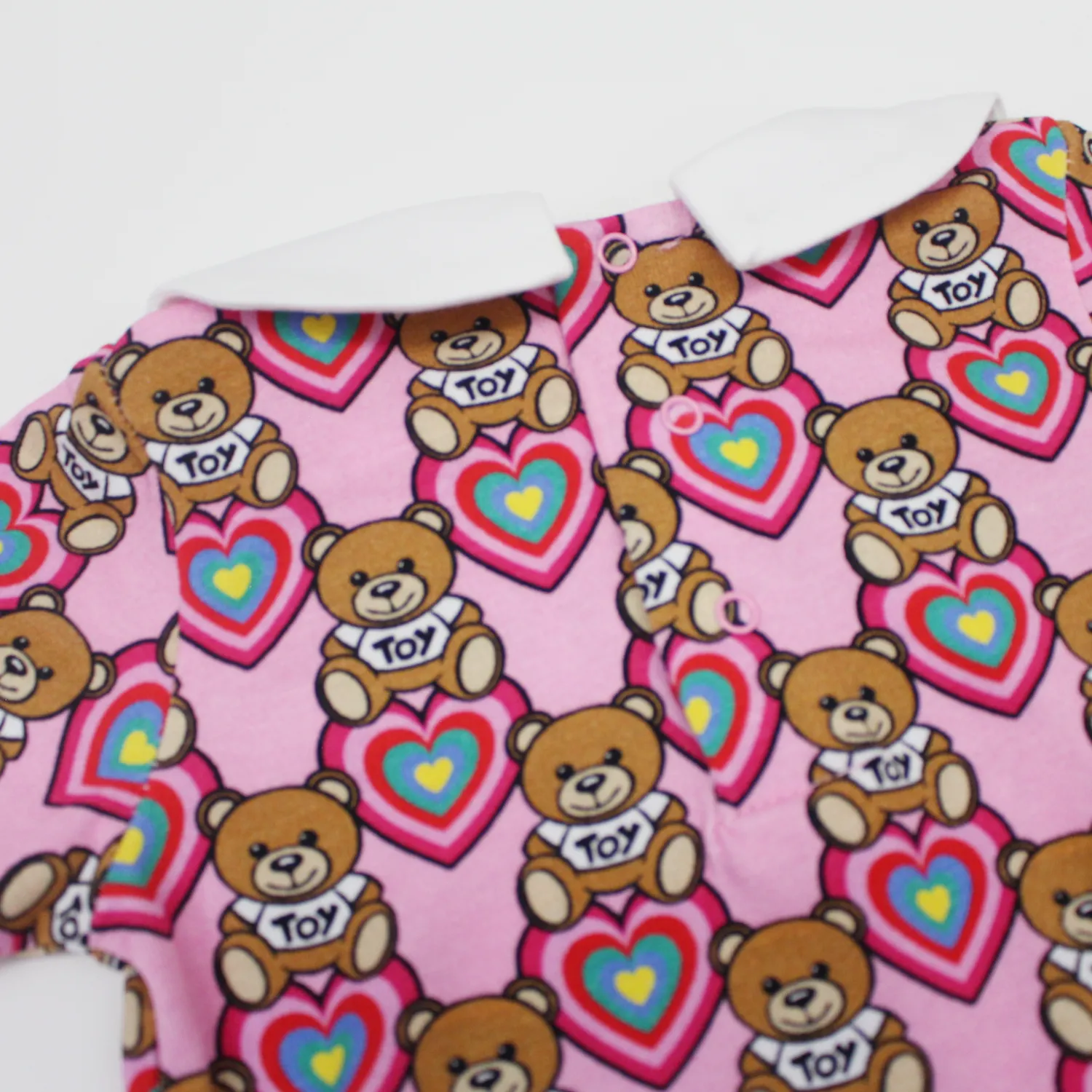 Moschino Onesies> Baby Sweet Heart Printed Bodysuit