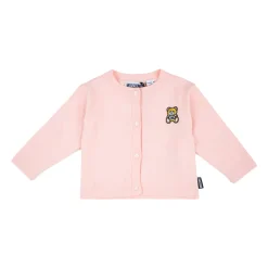 Moschino Cardigans> Kids Baby Cotton Cardigan Bear Batch Pink