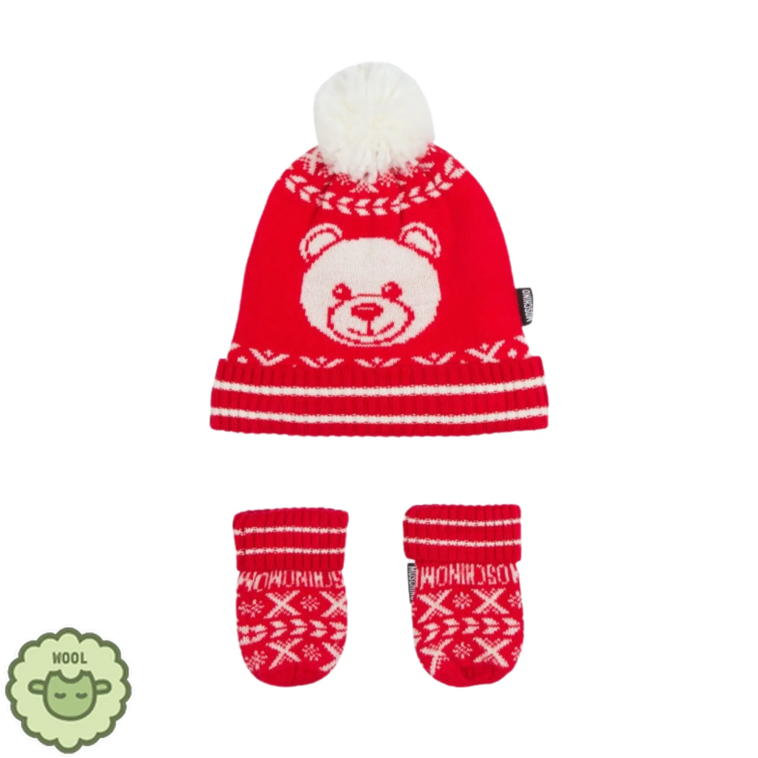 Moschino Hats> Kids Baby Hat And Mittens In Gift Box