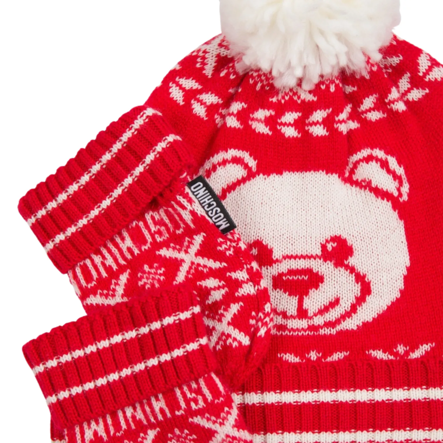 Moschino Hats> Kids Baby Hat And Mittens In Gift Box