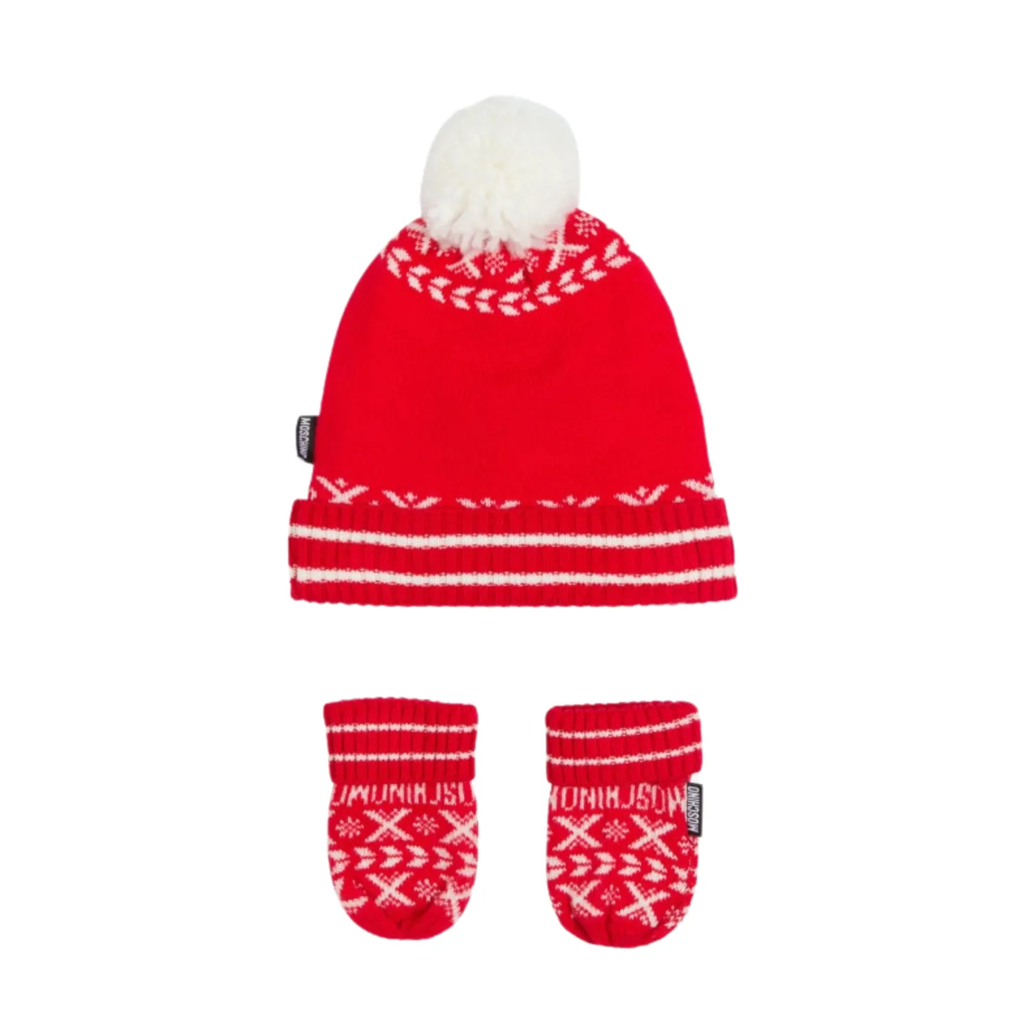 Moschino Hats> Kids Baby Hat And Mittens In Gift Box