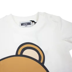 Moschino T Shirts> Kids Baby Large Bear Logo T Shirt White