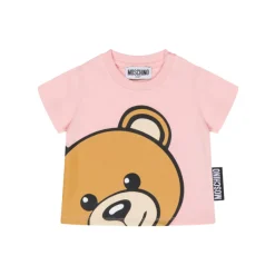 Moschino T Shirts> Kids Baby Large Bear Logo T Shirt Pink