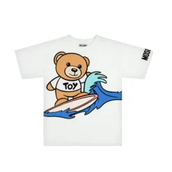 Moschino T Shirts> Kids Boys Surfer Teddy Maxi T Shirt Mini Me