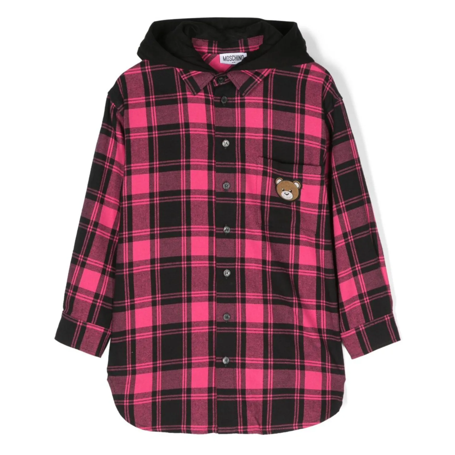 Moschino Overalls & Jumpsuits> Kids Check-Print Hooded Shirt Dress