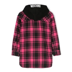 Moschino Overalls & Jumpsuits> Kids Check-Print Hooded Shirt Dress