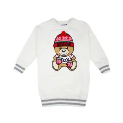 Moschino Overalls & Jumpsuits> Kids Girl Dress Pompom And Winter Bear
