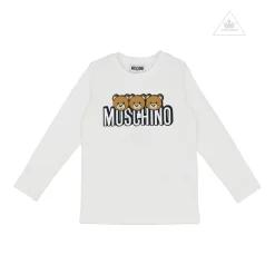 Moschino Blouses> Kids Girls Long Sleeve T With Logo And Bear Graphics Cloud