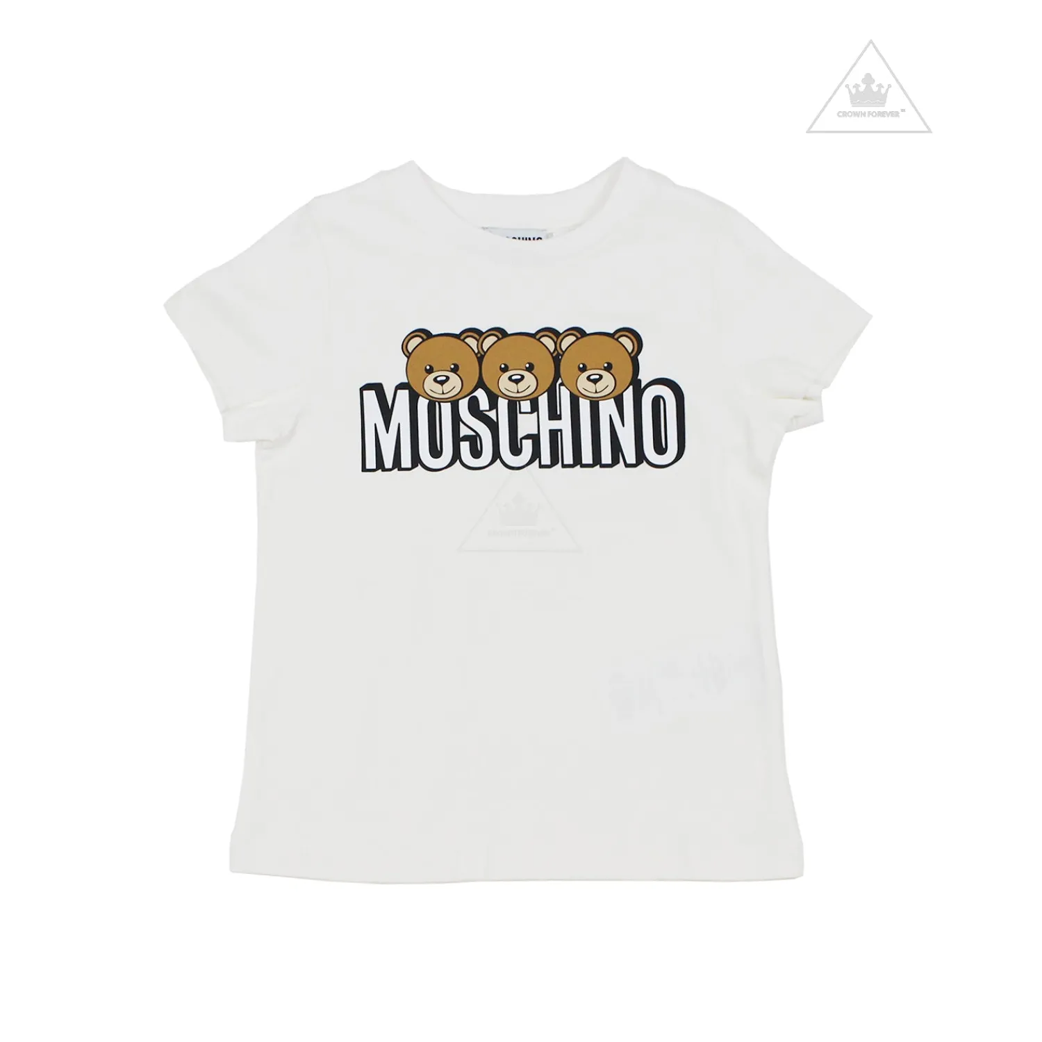 Moschino Long Sleeve T Shirts> Kids Girls Short Sleeve T With Logo And Bear Graphics Cloud
